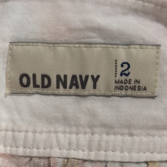 OLD Navy linen blend watercolour floral mini skirt pockets size 2 - Picture 7 of 8